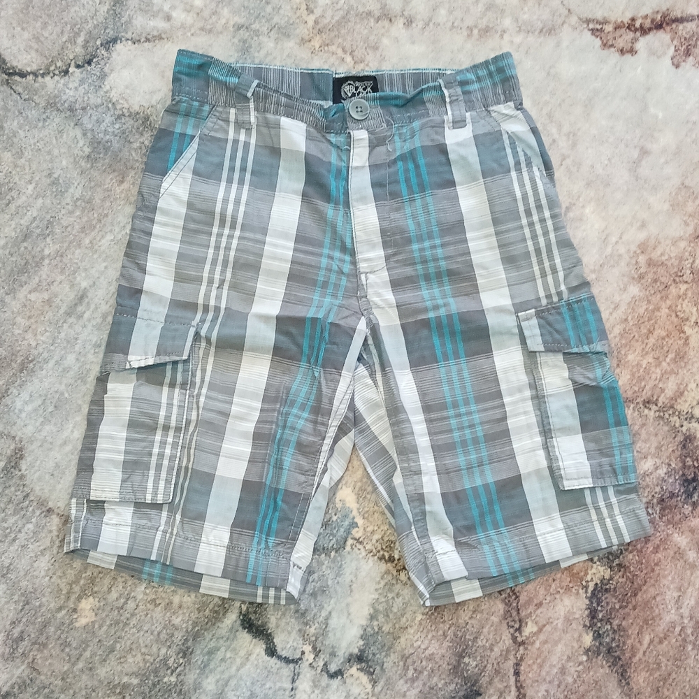 Boy's Black Jack Plaid Shorts